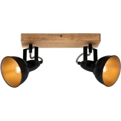 BRILONER Applique Murale Noire - 28 cm 2x E14 25W - Éclairage Murale BRILONER Applique Murale Noire - 28 cm 2x E14 25W - Éclairage Murale