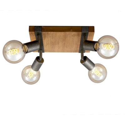 Briloner Deckenleuchte - Wood Basic - 4x E27 - Modernes Design Briloner Deckenleuchte - Wood Basic - 4x E27 - Modernes Design