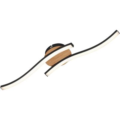 BRILONER LED Deckenleuchte - onde go 55,4cm, Schwarz, Holzdekor BRILONER LED Deckenleuchte - onde go 55,4cm, Schwarz, Holzdekor