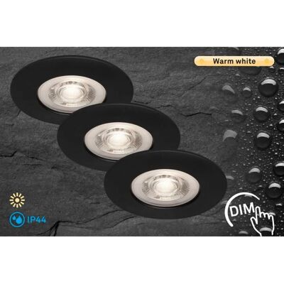 BRILONER Black 9cm Dimmable LED Recessed Light - Lighting for Home/Office BRILONER Black 9cm Dimmable LED Recessed Light - Lighting for Home/Office