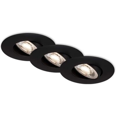 BRILONER LED Einbauleuchte - Verstellbar, 9cm, 5W, Schwarz BRILONER LED Einbauleuchte - Verstellbar, 9cm, 5W, Schwarz