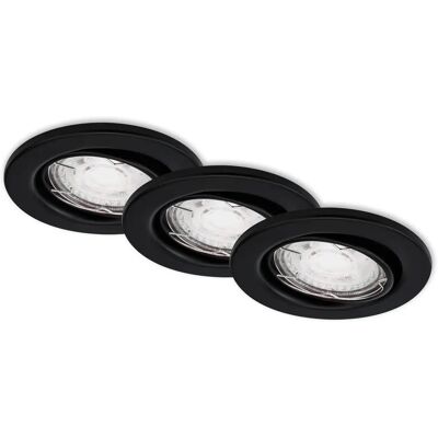 Briloner Matt Schwarz 3er-Set GU10 Einbauleuchten - LED Einbauleuchten Briloner Matt Schwarz 3er-Set GU10 Einbauleuchten - LED Einbauleuchten