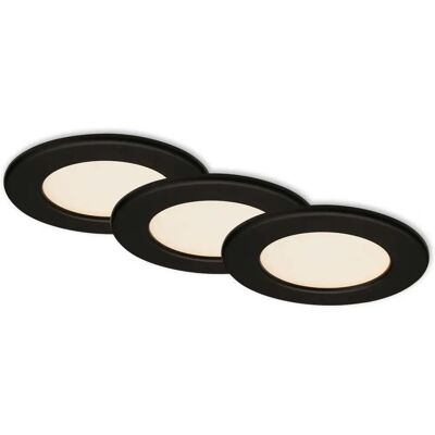 Briloner Schwarz LED Einbau- & Deckenlampe - 3er-Set Briloner Schwarz LED Einbau- & Deckenlampe - 3er-Set