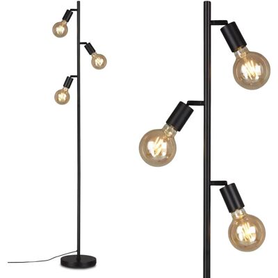 Briloner Stehleuchte - Verstellbar E27 Vintage Schwarz 1600mm Briloner Stehleuchte - Verstellbar E27 Vintage Schwarz 1600mm