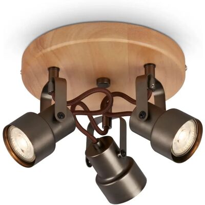 BRILONER Antikgrau 21cm 3xGU10 LED-Spots - Spotlights BRILONER Antikgrau 21cm 3xGU10 LED-Spots - Spotlights