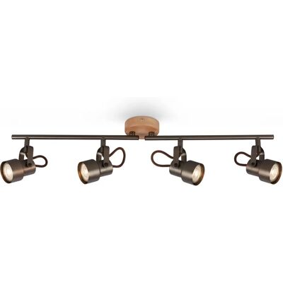 BRILONER LEUCHTEN LED Deckenstrahler - Retro Design, 4x GU10, 20W BRILONER LEUCHTEN LED Deckenstrahler - Retro Design, 4x GU10, 20W