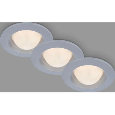 Briloner LED Einbauleuchten-Set - IP44, 3x3W, chrom-matt Briloner LED Einbauleuchten-Set - IP44, 3x3W, chrom-matt