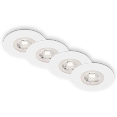 Briloner LED Einbauspots - IP44 Spritzwasserschutz - 4x 4,9W, 480lm Briloner LED Einbauspots - IP44 Spritzwasserschutz - 4x 4,9W, 480lm