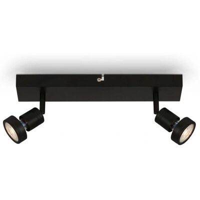 BRILONER LED-Deckenleuchte - 32cm, 2xGU10, 4,9W, 460lm - Schwarz BRILONER LED-Deckenleuchte - 32cm, 2xGU10, 4,9W, 460lm - Schwarz