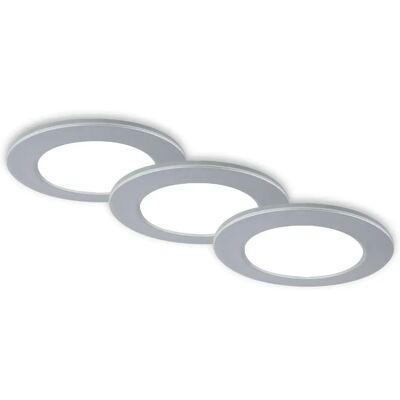 Briloner LED Einbauleuchten-Set - chrom-matt - 3 Stück, 4,8W, 450 lm Briloner LED Einbauleuchten-Set - chrom-matt - 3 Stück, 4,8W, 450 lm