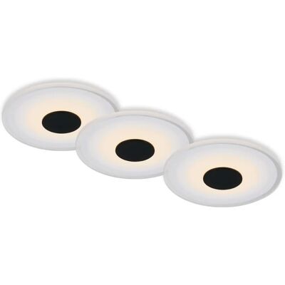 Briloner 3-Pack Black LED Recessed Spotlights - Bathroom Suitable Briloner 3-Pack Black LED Recessed Spotlights - Bathroom Suitable