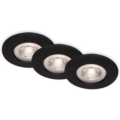 BRILONER Zwarte 9cm LED inbouwspot - Inbouw LED-spot BRILONER Zwarte 9cm LED inbouwspot - Inbouw LED-spot