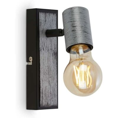 Applique Murale Argent Antique Briloner - Ajustable E27 60W - Lampe Murale Applique Murale Argent Antique Briloner - Ajustable E27 60W - Lampe Murale