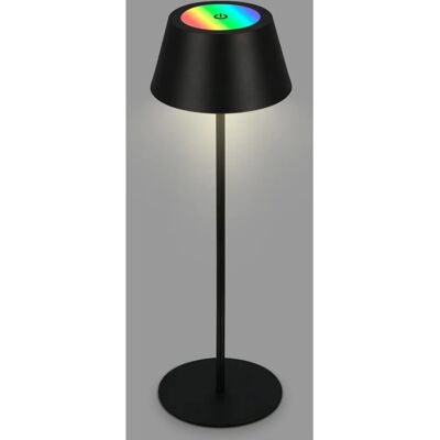 Lampe de table LED RGB rechargeable noire - Briloner Lampe de table LED RGB rechargeable noire - Briloner