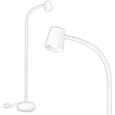 BRILO Stehlampe 127,5 cm, verstellbar, GU10, weiß - Stehlampe BRILO Stehlampe 127,5 cm, verstellbar, GU10, weiß - Stehlampe