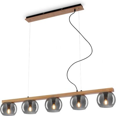 Briloner - Lámpara colgante - Vidrio ahumado, 5 luces - Grande Briloner - Lámpara colgante - Vidrio ahumado, 5 luces - Grande