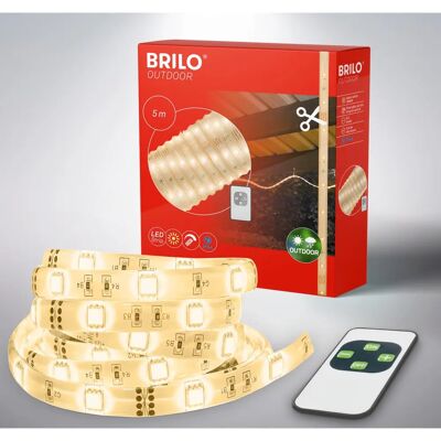 BRILONER LED Außenlichtstreifen - 150 LEDs, 5m, Dimmbar BRILONER LED Außenlichtstreifen - 150 LEDs, 5m, Dimmbar