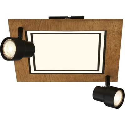 Luce a Soffitto Nera BRILONER - 29,5cm - 2x GU10 - Max 9W - Lampada a soffitto Luce a Soffitto Nera BRILONER - 29,5cm - 2x GU10 - Max 9W - Lampada a soffitto