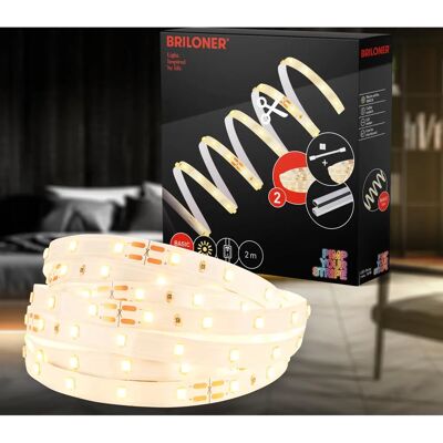 XXX LED-strip 200cm - Dimbaar - Kunststof - 3000K - 1000lm - 112 LED XXX LED-strip 200cm - Dimbaar - Kunststof - 3000K - 1000lm - 112 LED
