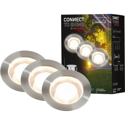 Zestaw rozszerzeń Kebony do Connect to Shine, 3 wbudowane lampy LED, IP67 Zestaw rozszerzeń Kebony do Connect to Shine, 3 wbudowane lampy LED, IP67