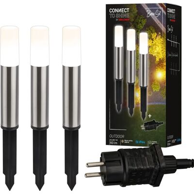 Briloner Junca Kunststoff Mattchrom 3W LED Wegelicht - Außenbeleuchtung Briloner Junca Kunststoff Mattchrom 3W LED Wegelicht - Außenbeleuchtung