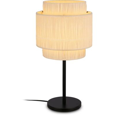 Briloner - Lampe de table Papper, abat-jour en rafia, E27, naturel - Lampe de table Briloner - Lampe de table Papper, abat-jour en rafia, E27, naturel - Lampe de table