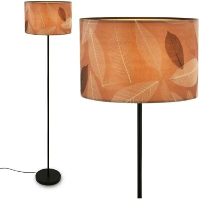 Briloner - Stehlampe Mata - Blättermuster Schirm - Fußschalter - E27 - Kaffee - 35cm Ø x 161cm Briloner - Stehlampe Mata - Blättermuster Schirm - Fußschalter - E27 - Kaffee - 35cm Ø x 161cm
