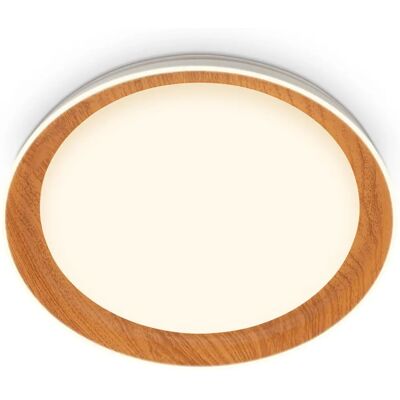 Briloner Weiß/Holz LED Wandleuchte + Deckenleuchte - LED 24W Briloner Weiß/Holz LED Wandleuchte + Deckenleuchte - LED 24W