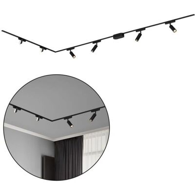 Briloner Luxtrail - Sistema a doppia traccia con 4 faretti LED - Sistema di illuminazione Briloner Luxtrail - Sistema a doppia traccia con 4 faretti LED - Sistema di illuminazione