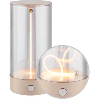 B.K.LICHT - Tischlampe Briloner Wiggle LED kabellos 4 Helligkeitsstufen warmweiß Filament - Tischlampe B.K.LICHT - Tischlampe Briloner Wiggle LED kabellos 4 Helligkeitsstufen warmweiß Filament - Tischlampe