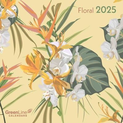 GreenLine Floral 2025 - Fali naptár 30x30cm - Magas minőségű papír GreenLine Floral 2025 - Fali naptár 30x30cm - Magas minőségű papír