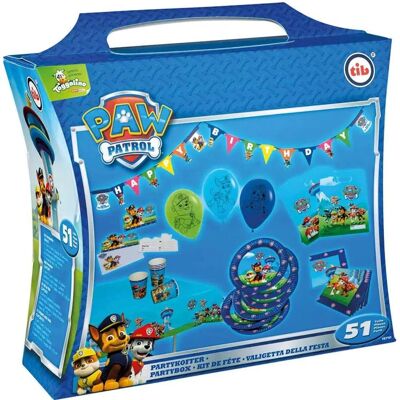TIB Heyne Paw Patrol Freunde Partykoffer Chase - 51-teilig Bunt OS TIB Heyne Paw Patrol Freunde Partykoffer Chase - 51-teilig Bunt OS