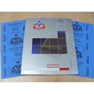 Starcke Modell - Wasserdichtes Siliziumkarbid Schleifpapier - 230x280mm - Fein Körnung 320 Starcke Modell - Wasserdichtes Siliziumkarbid Schleifpapier - 230x280mm - Fein Körnung 320