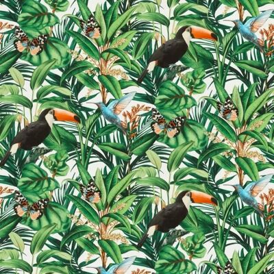 Erismann Jungle Birds Wallpaper White - Wallpaper Erismann Jungle Birds Wallpaper White - Wallpaper