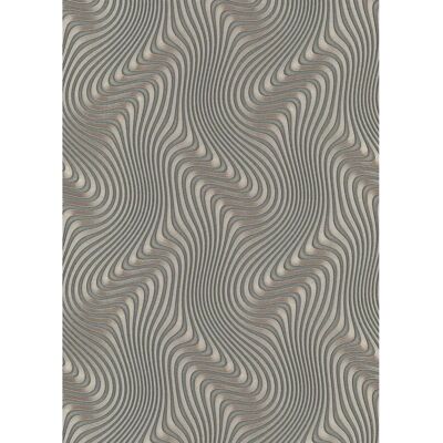 Erismann Waves Gold Tapete - Wellenmuster, Gold & Grau, 10m x 0.53m Erismann Waves Gold Tapete - Wellenmuster, Gold & Grau, 10m x 0.53m