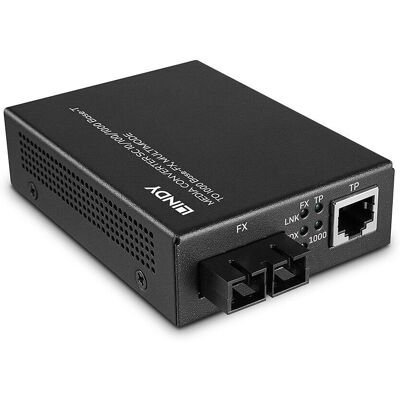 Lindy 25119 Convertisseur de Médias Réseau - Fibre Multimode - 550m - Publicité Lindy 25119 Convertisseur de Médias Réseau - Fibre Multimode - 550m - Publicité