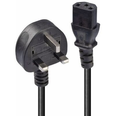 Lindy Power Cable Type G - 10m UK 3 Pin Plug to IEC C13 Lindy Power Cable Type G - 10m UK 3 Pin Plug to IEC C13