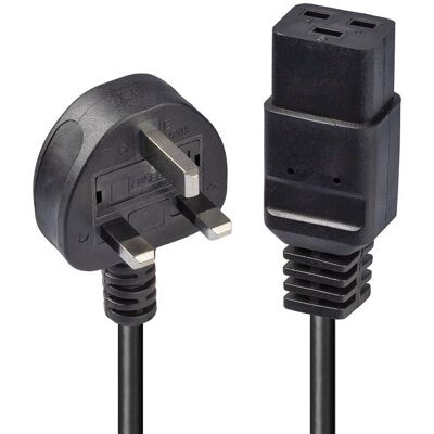 Lindy 30459 Câble d'alimentation - Prise Type G, C19 Coupleur, 2m, Noir Lindy 30459 Câble d'alimentation - Prise Type G, C19 Coupleur, 2m, Noir