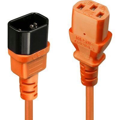Lindy 30475 Câble d'alimentation C13 C14 - 2m - Orange - Publicité Lindy 30475 Câble d'alimentation C13 C14 - 2m - Orange - Publicité