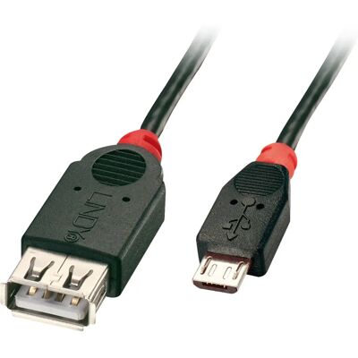 Lindy Micro-USB B auf USB A OTG Kabel - 1m Lindy Micro-USB B auf USB A OTG Kabel - 1m