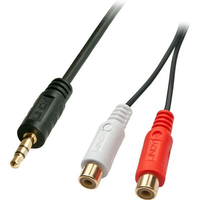 Lindy 35678 Audiokabel - Schwarz, 0,25m Lindy 35678 Audiokabel - Schwarz, 0,25m