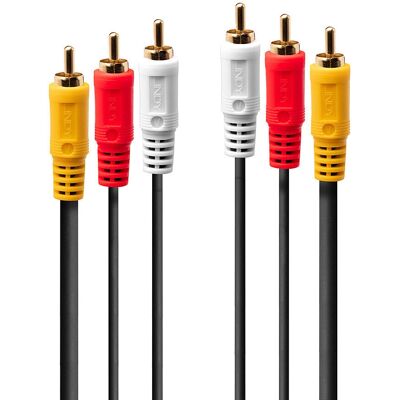 Cavo audio Lindy 35690 - 3 RCA - 1m - Nero Cavo audio Lindy 35690 - 3 RCA - 1m - Nero