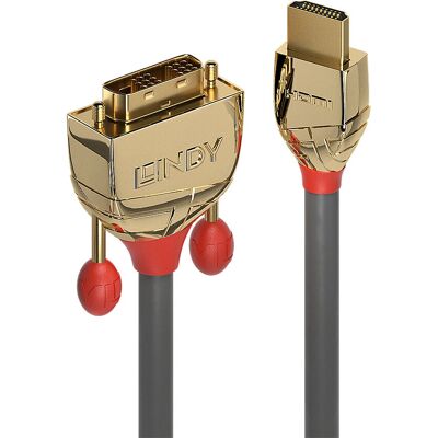 Lindy Gold Line HDMI DVI Kabel - 3 m - Videoadapter Lindy Gold Line HDMI DVI Kabel - 3 m - Videoadapter