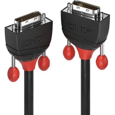 Lindy 36254 DVI Cable - Black - 5m - DVI-D Dual Link Lindy 36254 DVI Cable - Black - 5m - DVI-D Dual Link