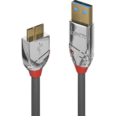 Lindy USB Cable - Micro-USB B, Grey - USB 3.2 Gen 1 Lindy USB Cable - Micro-USB B, Grey - USB 3.2 Gen 1