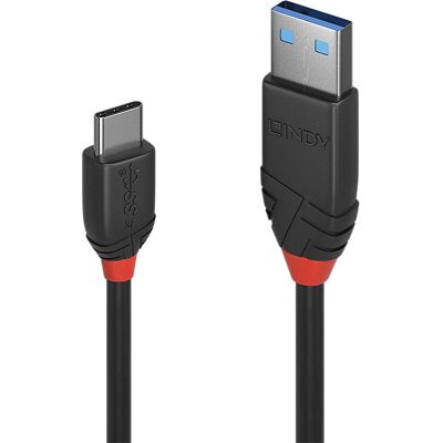 Lindy Black Line USB-kabel - 1,5m, USB 3.2, USB A, USB C Lindy Black Line USB-kabel - 1,5m, USB 3.2, USB A, USB C