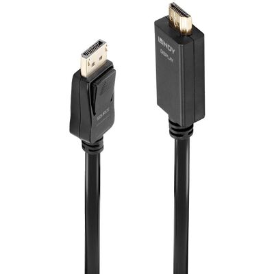 Lindy 36923 DisplayPort to HDMI Adapter Cable - 3m - Black - Video Cable Adapter Lindy 36923 DisplayPort to HDMI Adapter Cable - 3m - Black - Video Cable Adapter