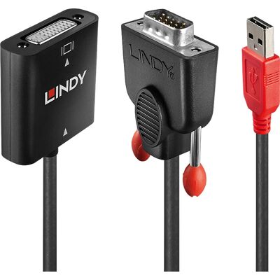 Lindy 38184 Video Kabeladapter - VGA, DVI-D, USB - 2m Lindy 38184 Video Kabeladapter - VGA, DVI-D, USB - 2m
