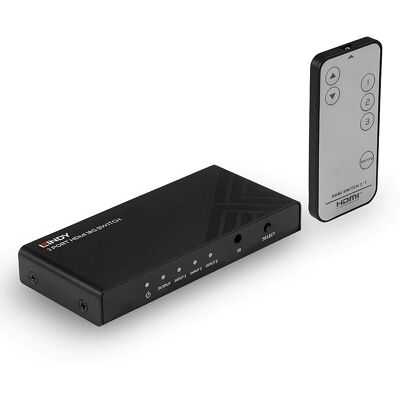 Lindy Modell 38232 Video-Switch - HDMI 18G, 3 Anschlüsse, Grau Lindy Modell 38232 Video-Switch - HDMI 18G, 3 Anschlüsse, Grau