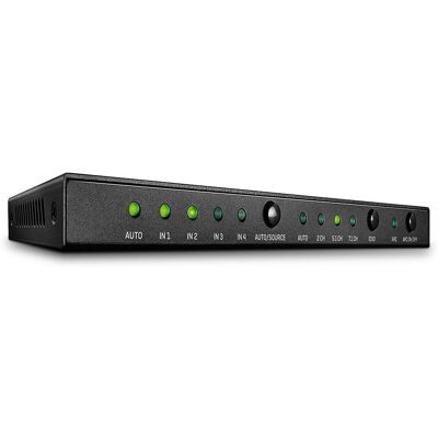 Interruttore HDMI 2.0 a 4 porte con audio - Supporta 4K 60Hz HDR Interruttore HDMI 2.0 a 4 porte con audio - Supporta 4K 60Hz HDR
